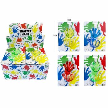 ジャンボ ペタペタおもちゃ 粘着ハンド 台紙付き - ディスプレイ箱入り (48個入)