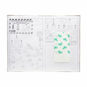 外食・ホテル向け キッズコンプリートBOX ユニコーン - 色鉛筆48組 + ぬりえ100枚 + ナプキン100枚（248点入）