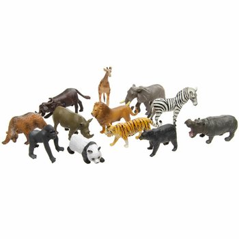 ANIMAL WORLD - 野生動物プレイフィギュアミックス (12個セット)