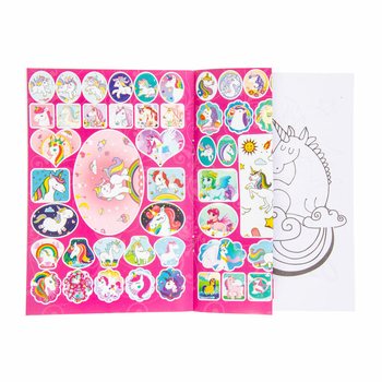 ユニコーン ぬりえ ステッカー付き 20x14cm (24冊セット)