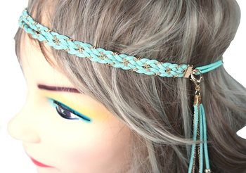フェザー付きヘアバンド ミント (1個)