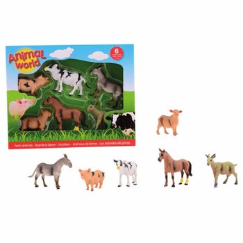 ANIMAL WORLD - 牧場動物フィギュア6個セット (1個)