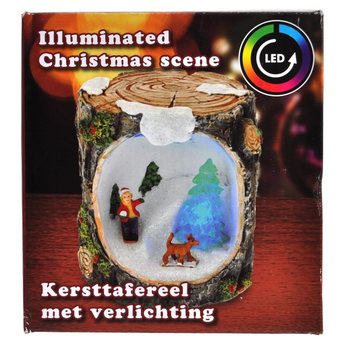 LEDライト付きクリスマスシーン（6個セット）