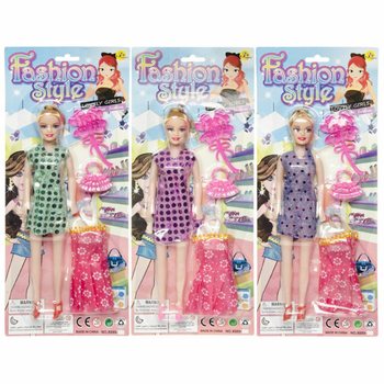 台紙入り ファッションドール ドレス付き (12個入)