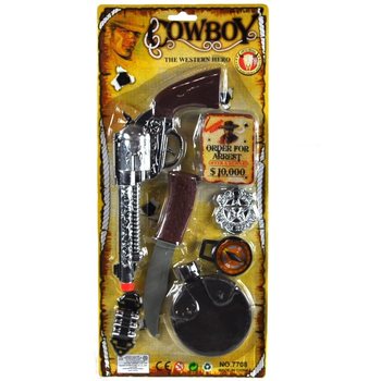 カウボーイ おもちゃセット 台紙付き - モデル4 (6個入)