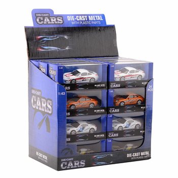 ダイキャスト スーパースポーツカー、1:43スケール ディスプレイセット (24個入)