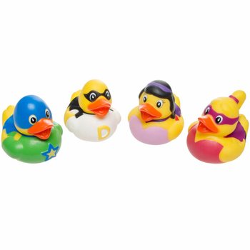 スーパーヒーロー お風呂のあひる ミックス - 5x5 cm (4個)