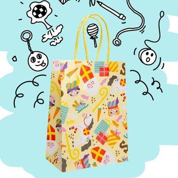 紙製ギフトバッグ - シンタクラース - サイズ 16x9x22 CM (12枚入)