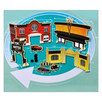 ディズニー カーズ - メガ木製DIYセット「自分だけのカーズセットを作ろう」