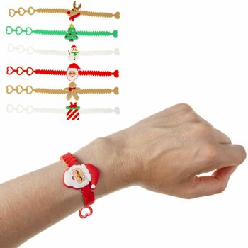 クリスマス シリコン キッズブレスレット (12個入り)