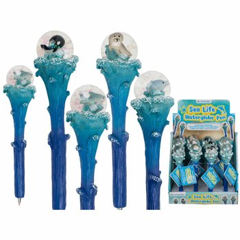 シーライフ 海の生き物 グリッターボールペン (12本入りディスプレイ)
