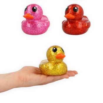 特大カラフル ラメ入りお風呂のアヒルちゃん ミックス - 10x8x8cm (6個入)
