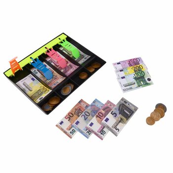 ユーロおもちゃのお金付きキャッシュドロア - 120点セット