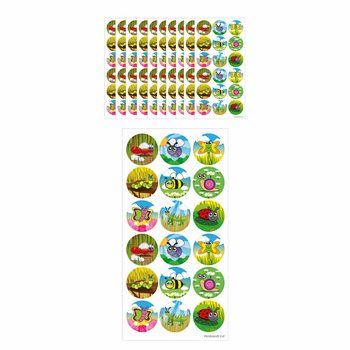 ファンステッカー - 昆虫 - 1シート18枚入 (10個セット)