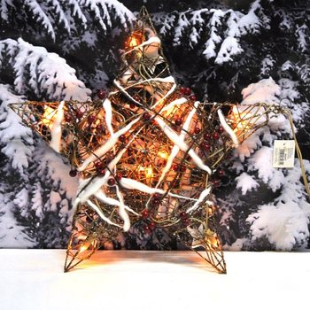 大型光るクリスマススター 45CM 装飾用 (2個セット)