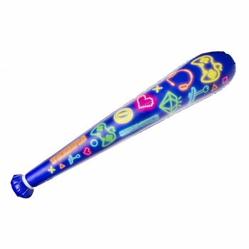 巨大 ゲーマー インフレータブル バット - 長さ85cm - ミックスカラー (12個入)