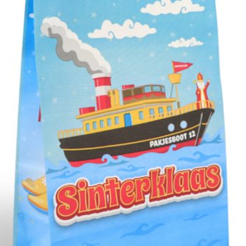 シンタクラース／聖ニコラウス 紙製ギフトバッグ - 16x8x22 cm (12枚セット)