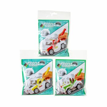 3Dパズル 組み立て＆色塗り マイカー (12個セット)