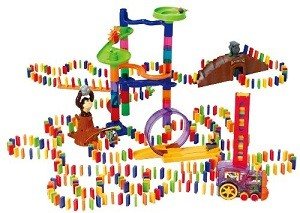 PLAYGO - デラックス ドミノ倒し トイセット（自動電車付）- 500ピース