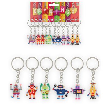 台紙付きロボットキーホルダー (12個入り)