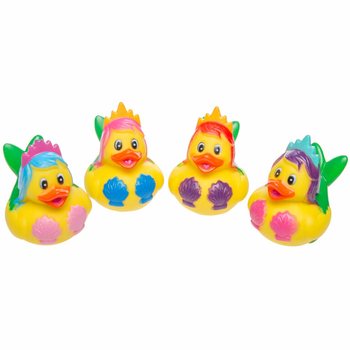 マーメイドお風呂のあひるセット - 5x5 cm (4個入)