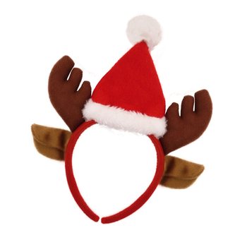 クリスマス トナカイ カチューシャ サンタ帽付 (48個入)