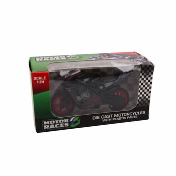 ダイキャスト スーパースポーツ バイク、1:24スケール ディスプレイ入り (24個入)
