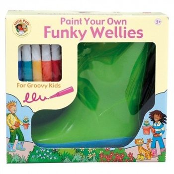 FUNKY WELLIES - 自分で色を塗れるキッズレインブーツ - グリーン / サイズ: 26