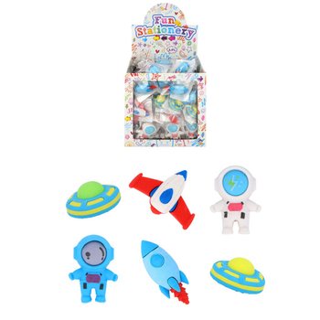 宇宙テーマ消しゴム ディスプレイセット（84個入）