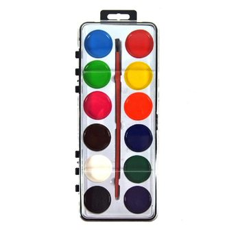水彩絵の具 12色セット（ケース入り）