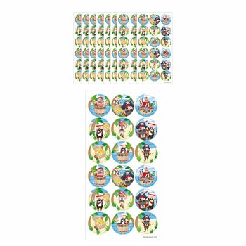 ファンステッカー - 海賊ステッカー - 1シート18枚入 (10枚セット)