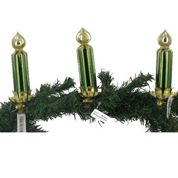 クリップ付き クリスマスツリー デコレーションキャンドル 3個入（6点パック）