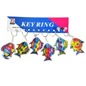 忍耐ゲーム キーホルダー - 魚モデル (12個セット)