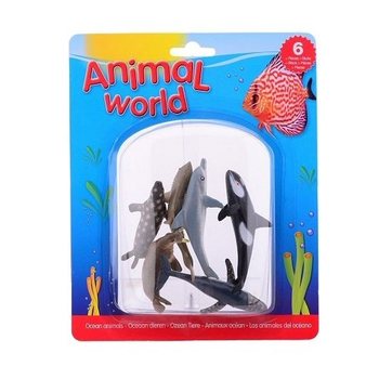 台紙付きおもちゃの動物フィギュア（7個入）- B2B卸売り