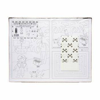 飲食店向けキッズコンプリートセット 海賊モデル - 色鉛筆48セット + ぬりえ100枚 + ナプキン100枚 (計248点)