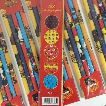 5枚セット 「De Club van Sinterklaas」 ラッピングペーパー