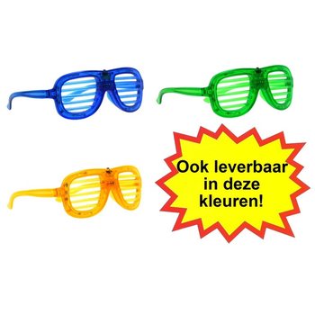 LEDライト付き SHUTTER SHADES シャッターシェードメガネ - カラー：レッド (12個入)