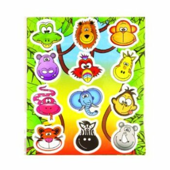 ファンステッカー &ndash; モデル: ジャングルの動物 (120枚入)