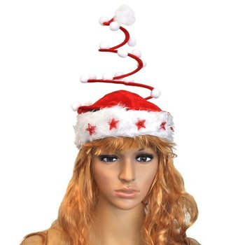大口割引 - 光る星付きスパイラルクリスマスハット 豪華仕様 (120個セット)
