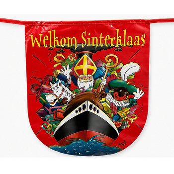 SINTERKLAAS - Welkom Sinterklaas ガーランド三角旗 - 長さ: 10m (6個入)