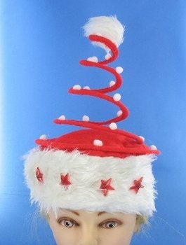 デラックス スパイラル クリスマスハット 光る星 (12個入)