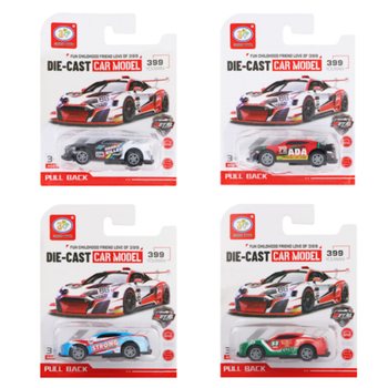 プルバック レーシングカー 台紙付き (12個セット)