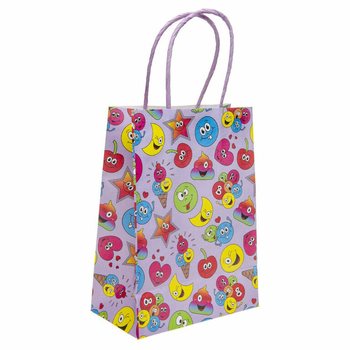 スマイリー 紙製ギフトバッグ - 16x9x22 cm (12枚セット)
