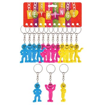 スマイリーマン キーホルダー (12個セット) | B2B 卸売