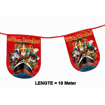 SINTERKLAAS - Welkom Sinterklaas ガーランド三角旗 - 長さ: 10m (6個入)