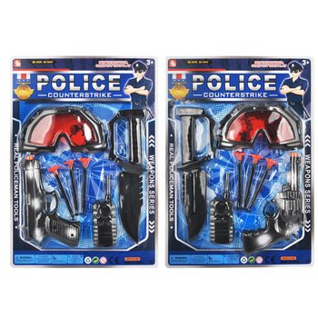 警察おもちゃセット メガネ・吸盤ピストル付(6個セット)
