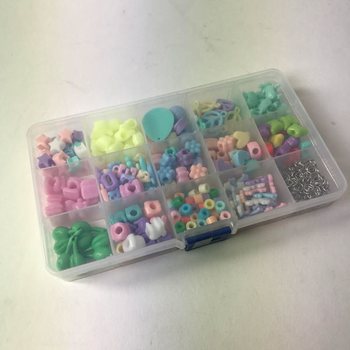 収納ボックス入りビーズセット - ミックスカラー (12個)