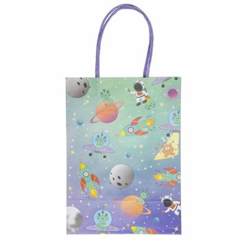 スペース柄 紙製ギフトバッグ - 12枚セット