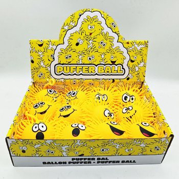 感情フェイス パファーボール - 10CM - ディスプレイ入り (12個入)