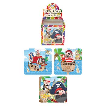 海賊のパズル 13 x 12 cm ディスプレイボックス入り (108個セット)